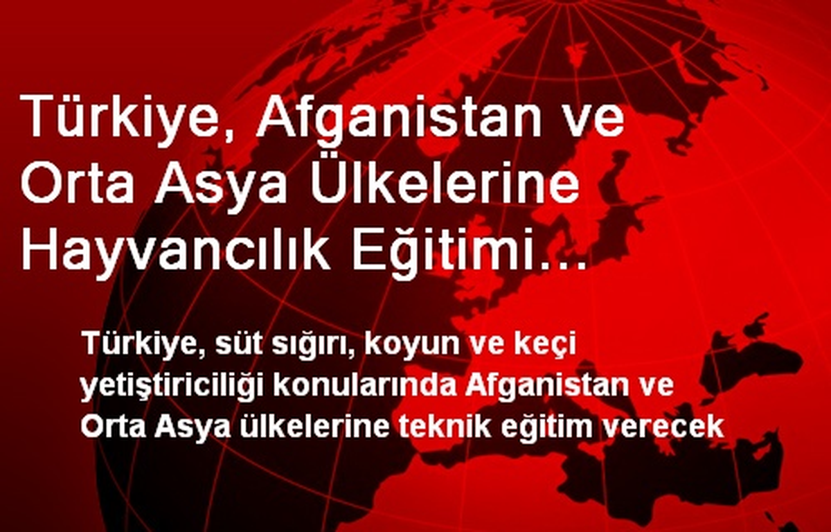 Türkiye, Afganistan ve Orta Asya Ülkelerine Hayvancılık Eğitimi Verecek