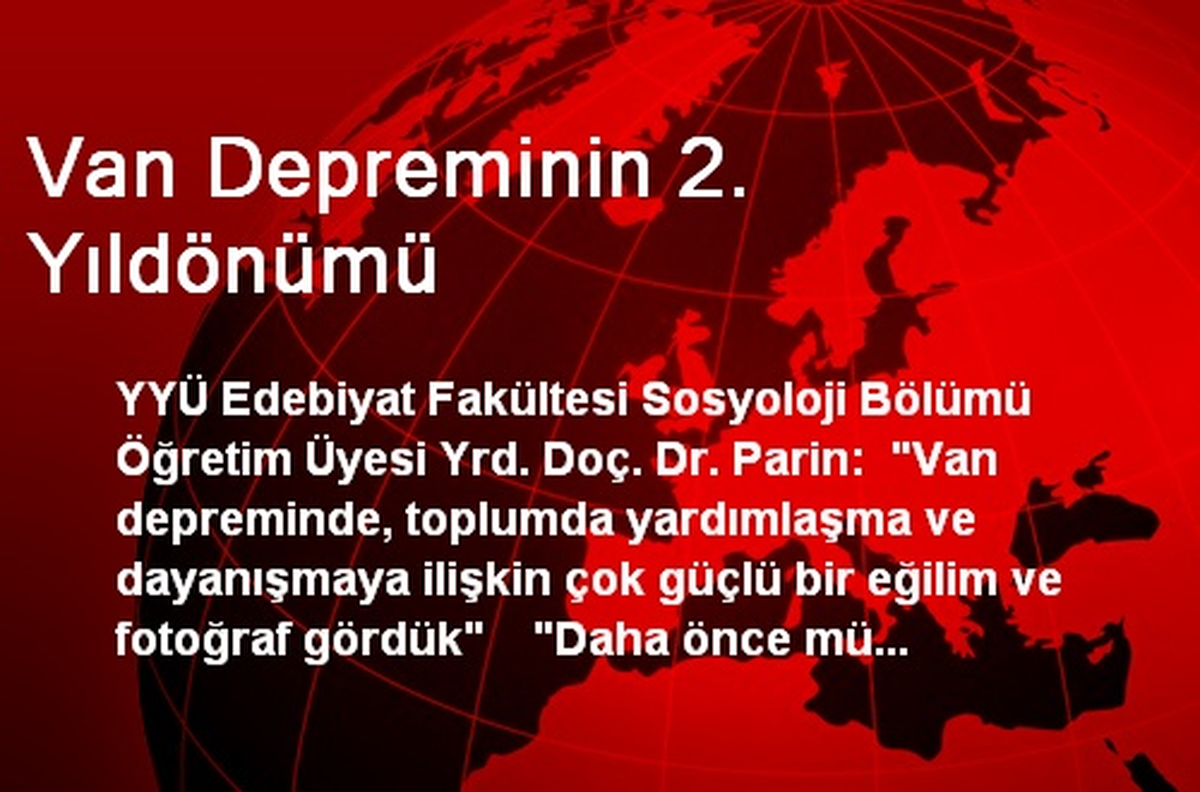 Van Depreminin 2. Yıldönümü