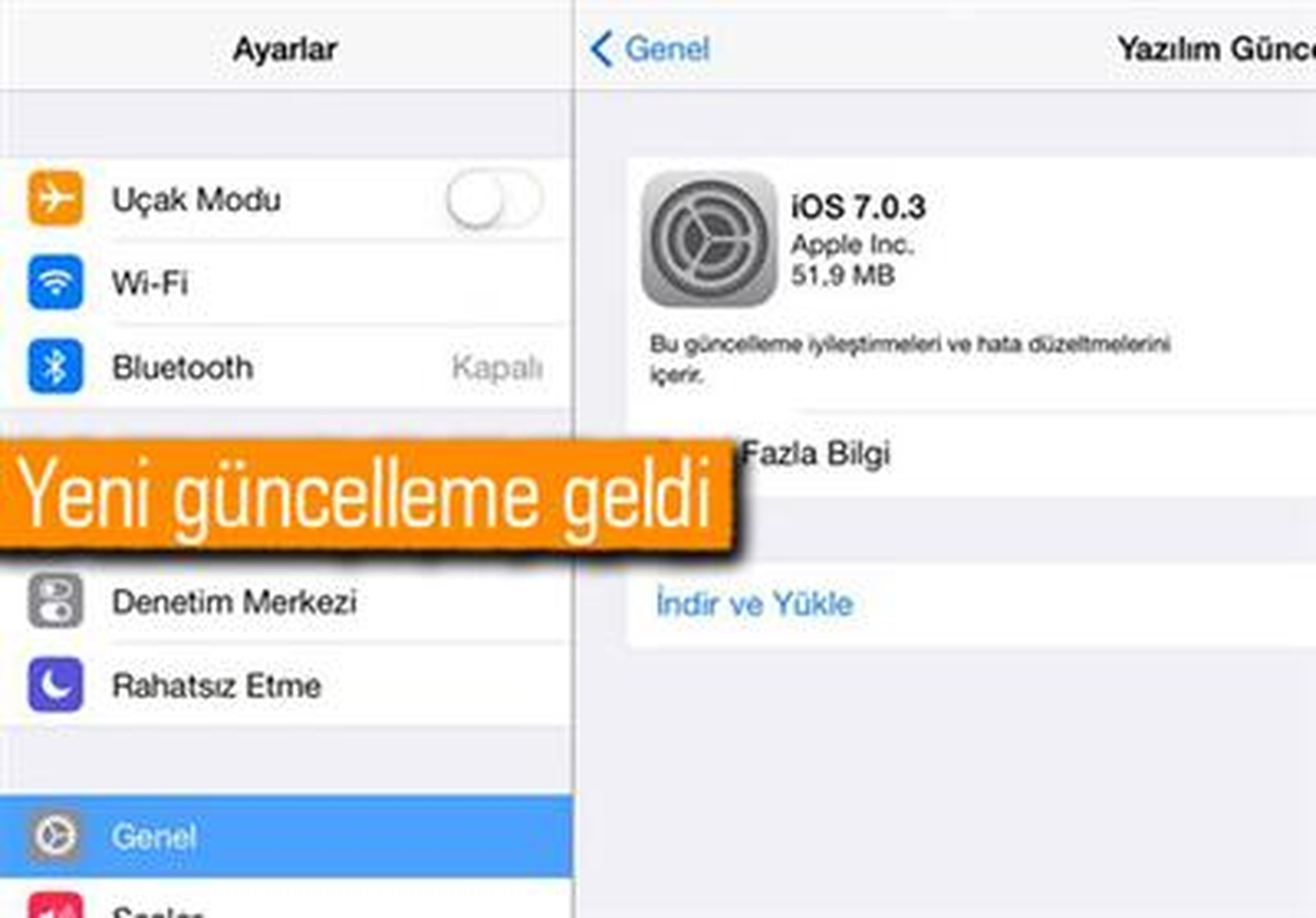 İos 7.0.3 Çıktı, Hemen İndirin