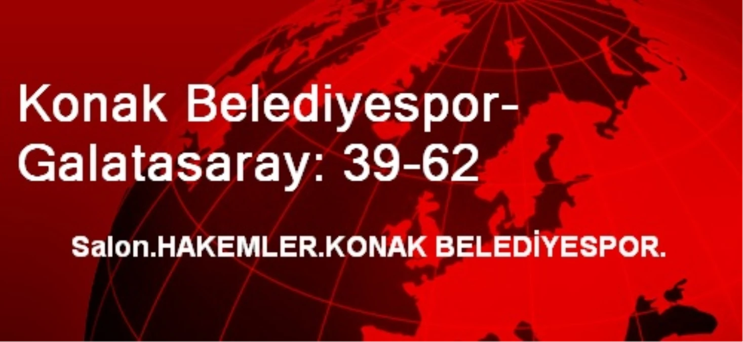 Konak Belediyespor- Galatasaray: 39-62