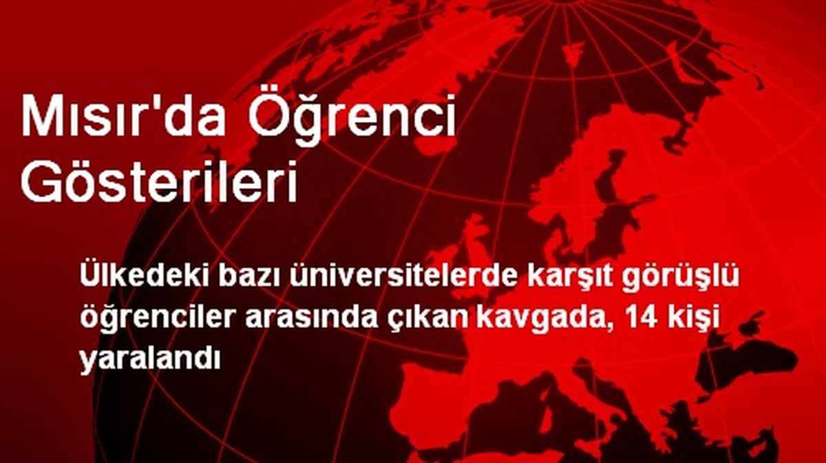 Mısır\'da Öğrenci Gösterileri: 14 Yaralı