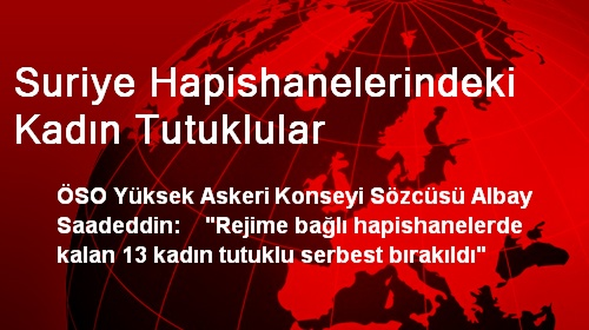 Suriye Hapishanelerindeki Kadın Tutuklular