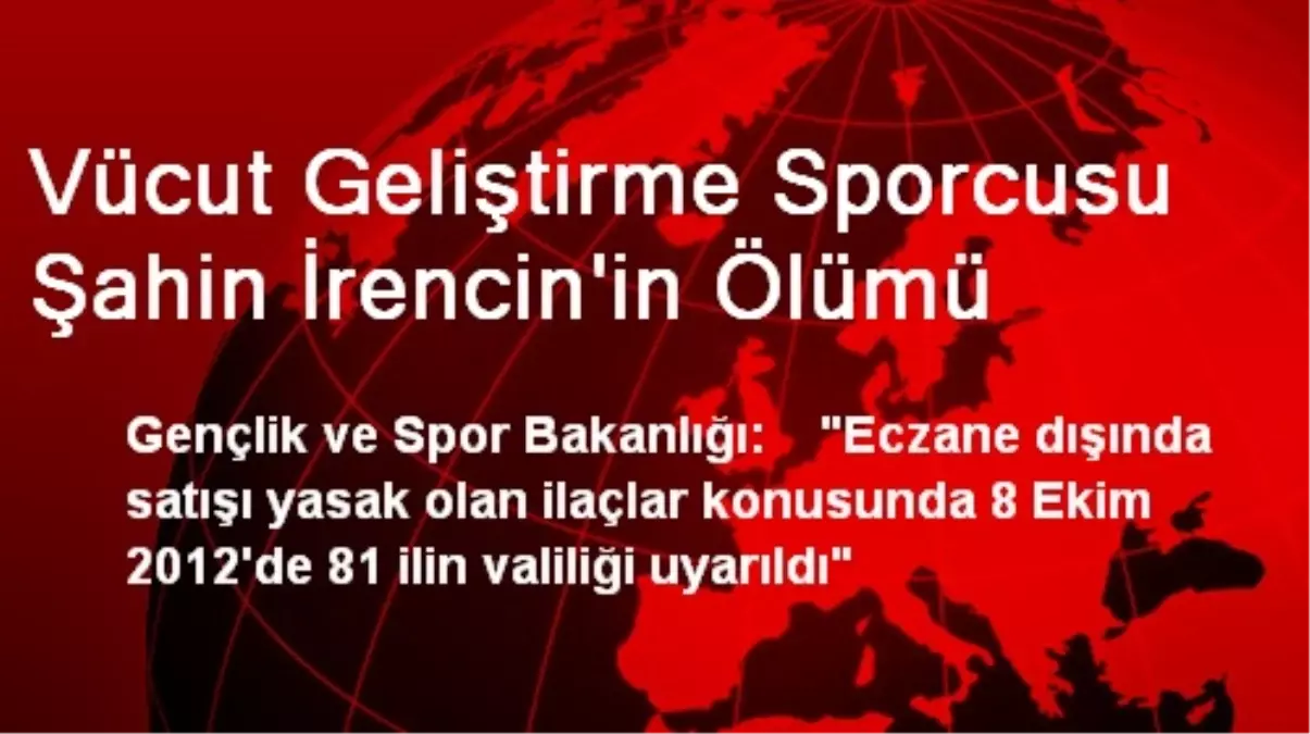 Vücut Geliştirme Sporcusu Şahin İrencin\'in Ölümü