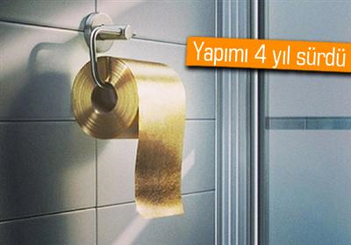 Altın Renk Modası Tuvalet Kağıdına Sıçradı