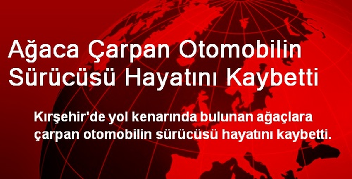Ağaca Çarpan Otomobilin Sürücüsü Hayatını Kaybetti