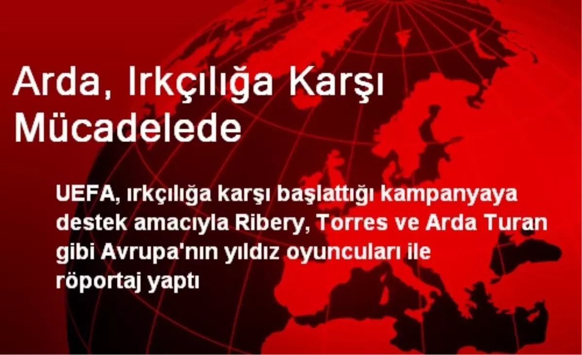 Arda Turan, Irkçılığa Karşı Mücadelede