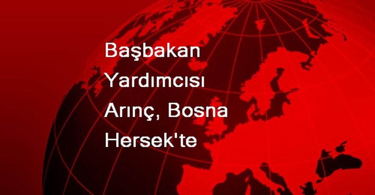 Başbakan Yardımcısı Arınç, Bosna Hersek\'te