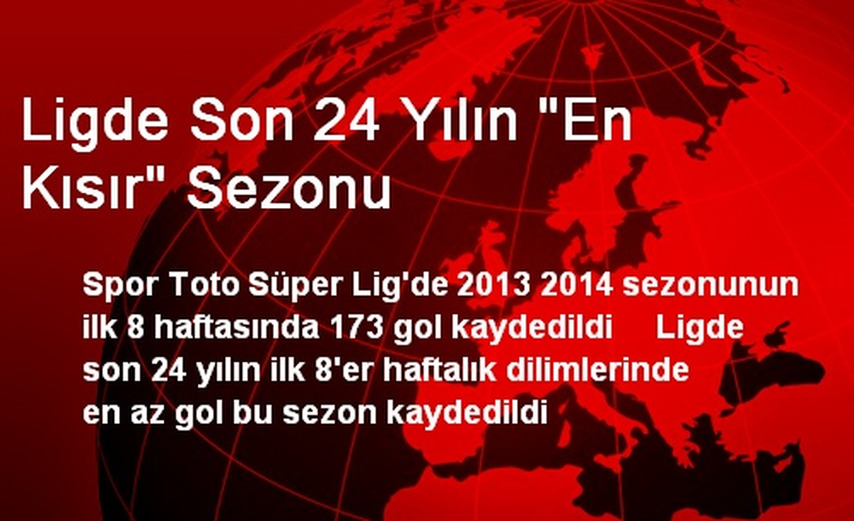 Ligde Son 24 Yılın "En Kısır" Sezonu