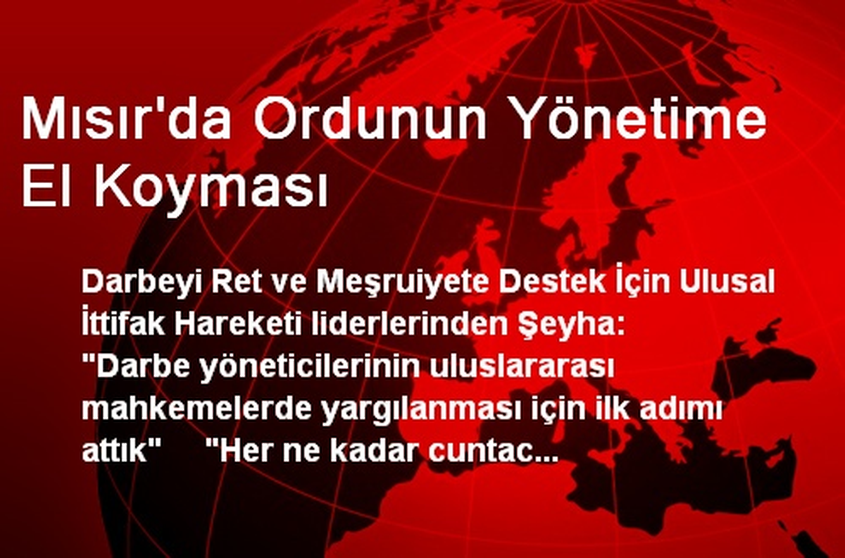 Mısır\'da Ordunun Yönetime El Koyması