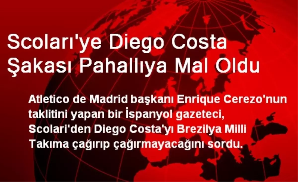 Scoları\'ye Diego Costa Şakası Pahallıya Mal Oldu