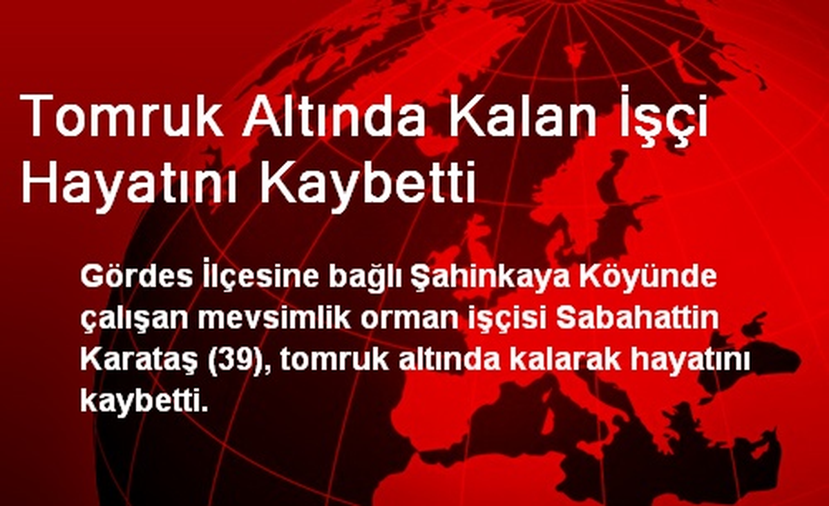 Tomruk Altında Kalan İşçi Hayatını Kaybetti