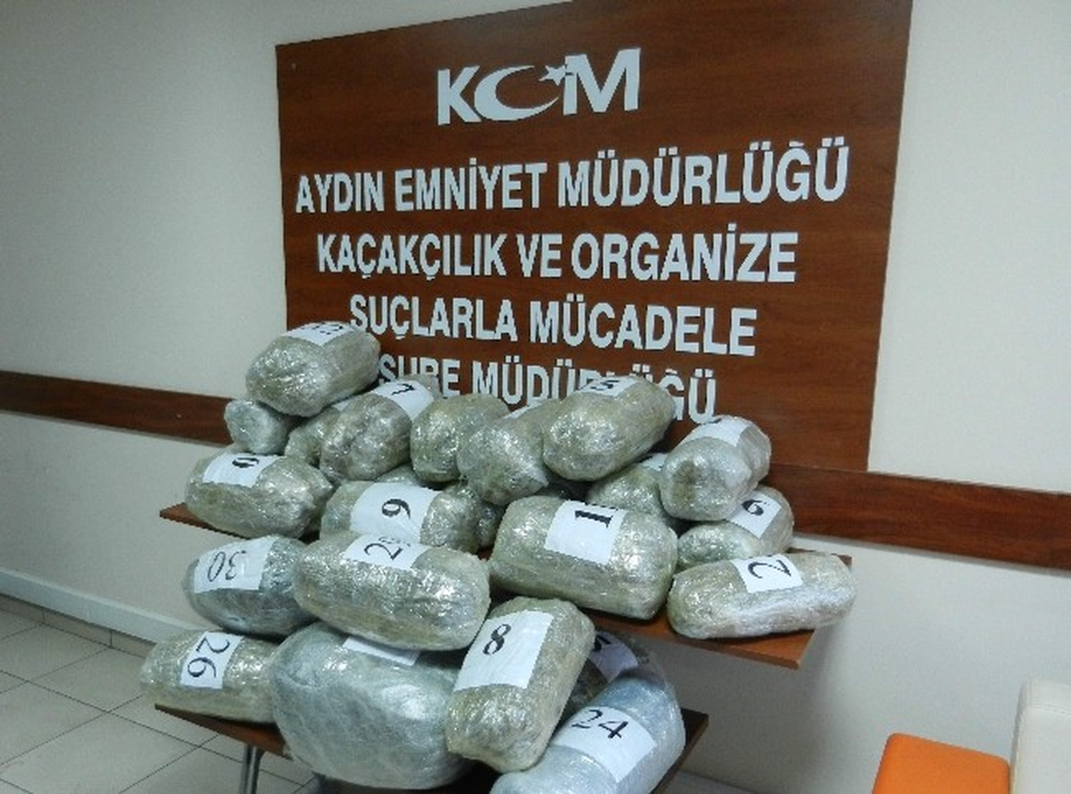 Aydın\'da 64 Kilo Esrar Ele Geçirildi