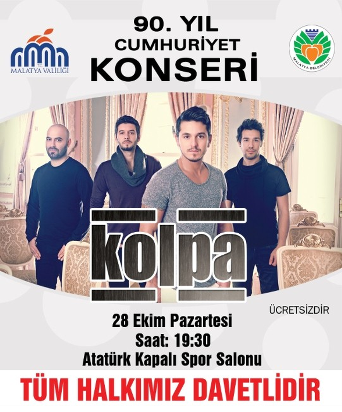 Kolpa Cumhuriyet Bayramı\'nda Malatya\'da Konser Verecek