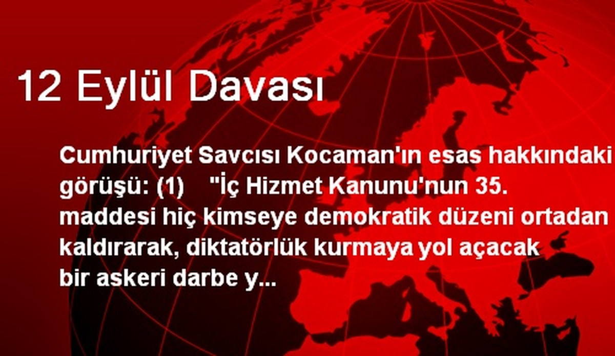12 Eylül Davası