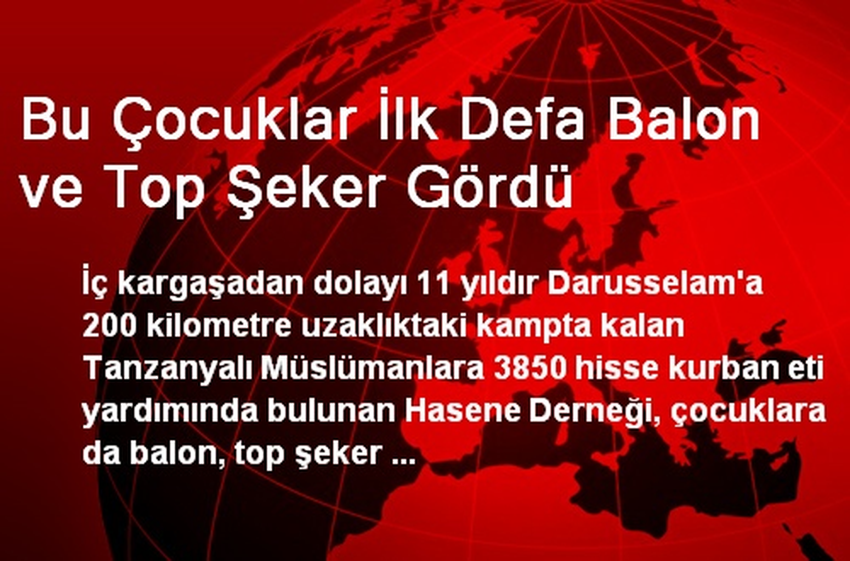 Bu Çocuklar İlk Defa Balon ve Top Şeker Gördü