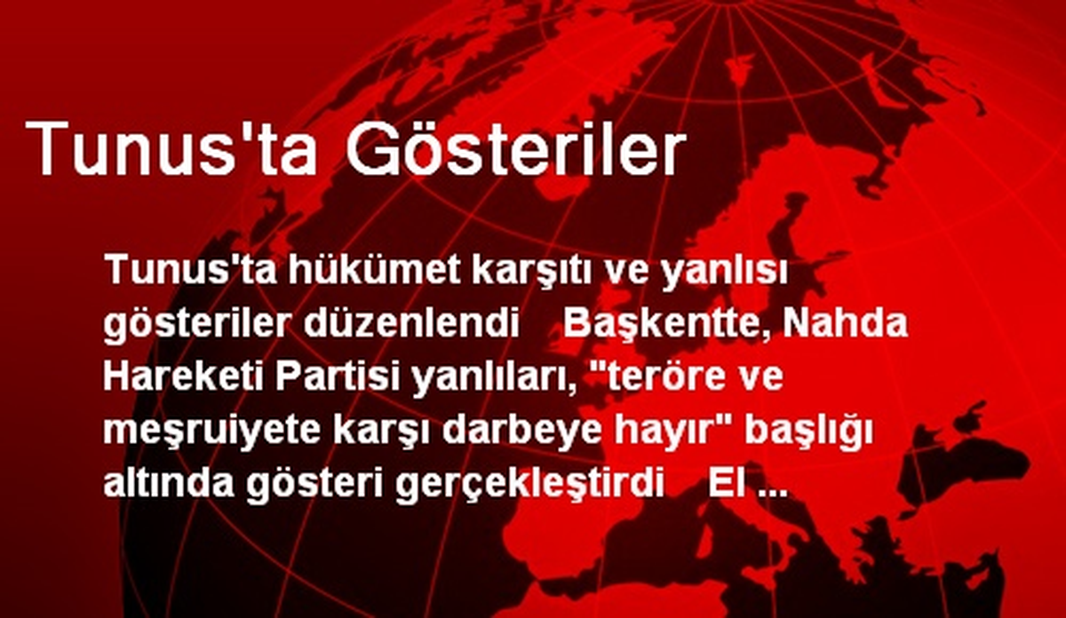 Tunus\'ta Gösteriler
