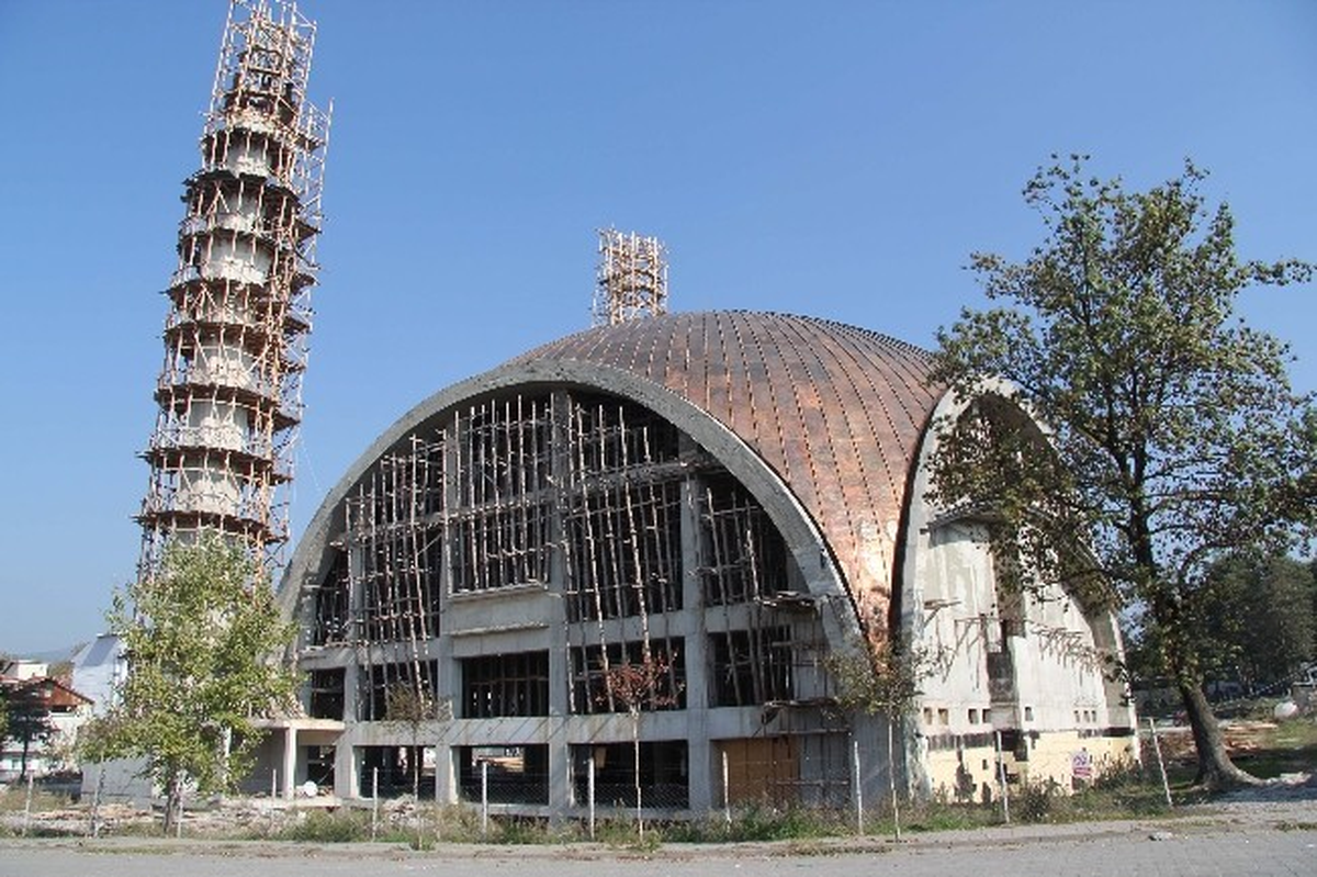 Rasimpaşa Cami Kubbesinin Büyük Kısmı Tamamlandı