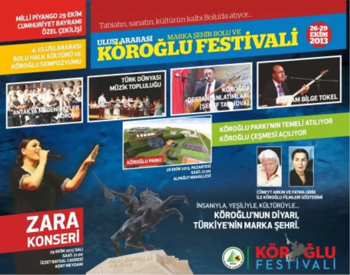1. Uluslararası Köroğlu Festivali Yarın Başlıyor