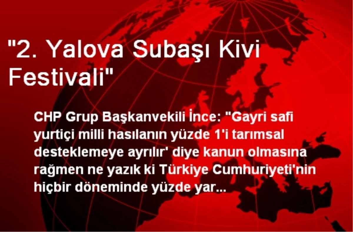 "2. Yalova Subaşı Kivi Festivali"
