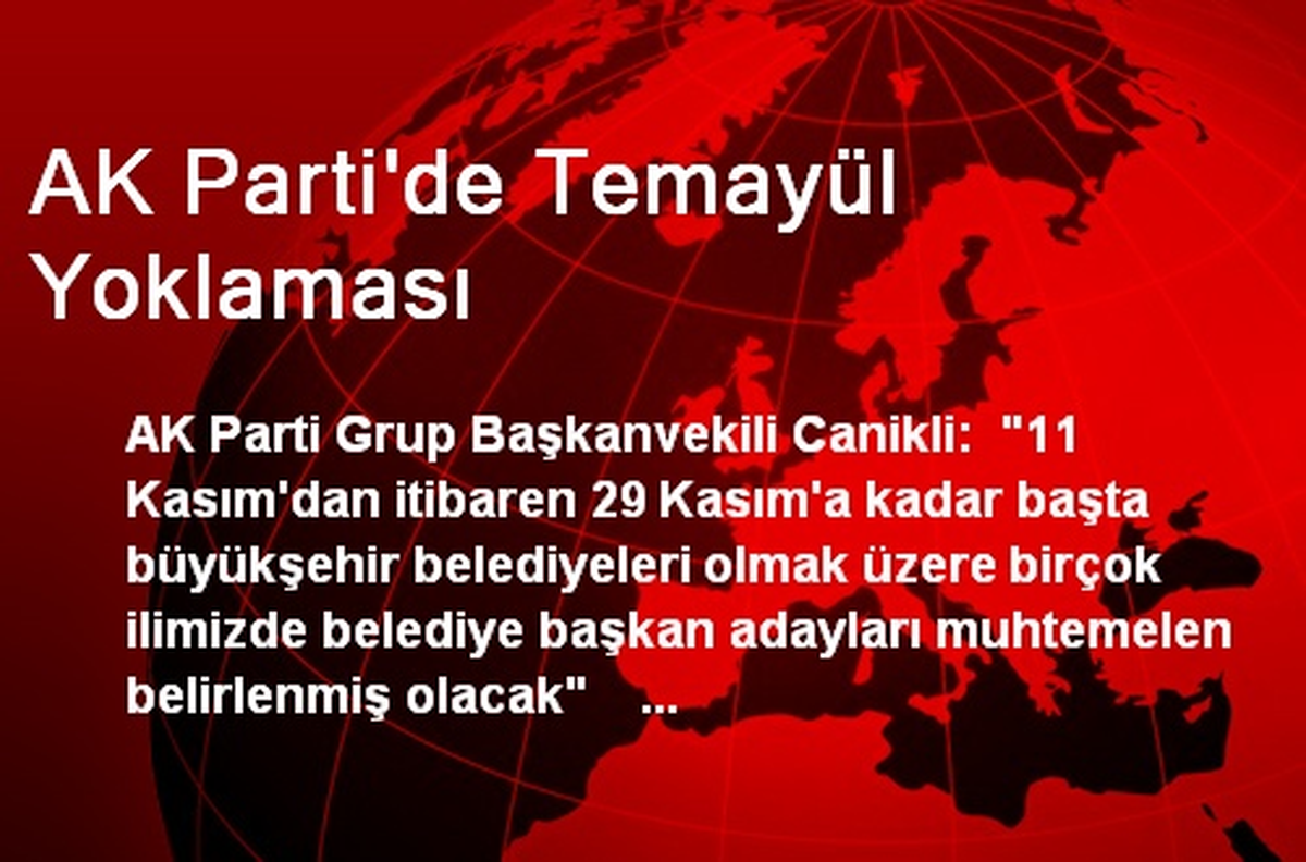 AK Parti\'de Temayül Yoklaması