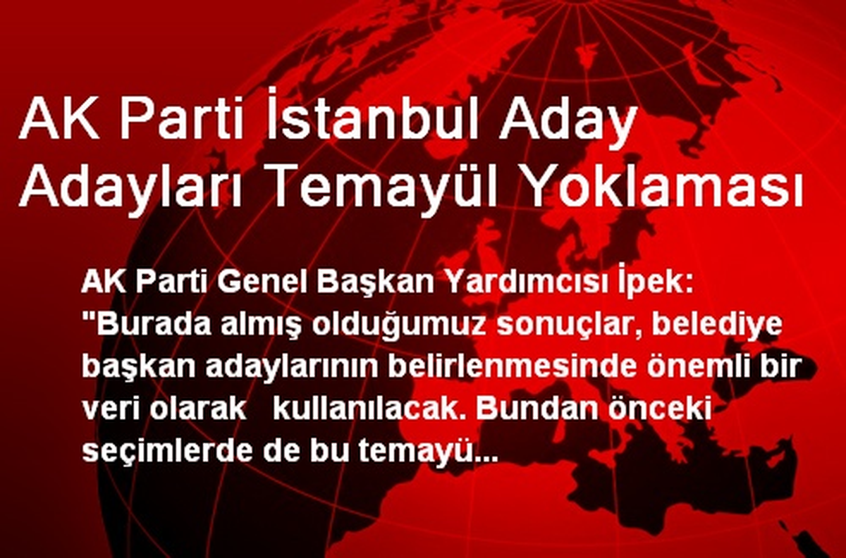 AK Parti İstanbul Aday Adayları Temayül Yoklaması