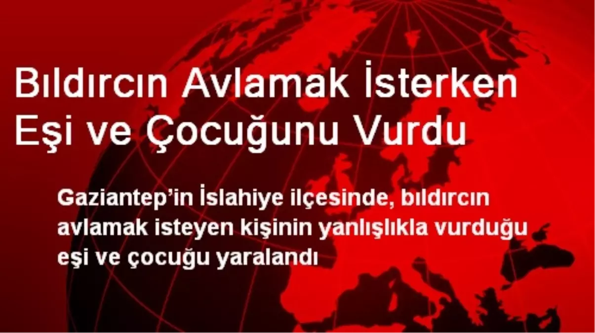 Bıldırcın Avlamak İsterken Eşi ve Çocuğunu Vurdu