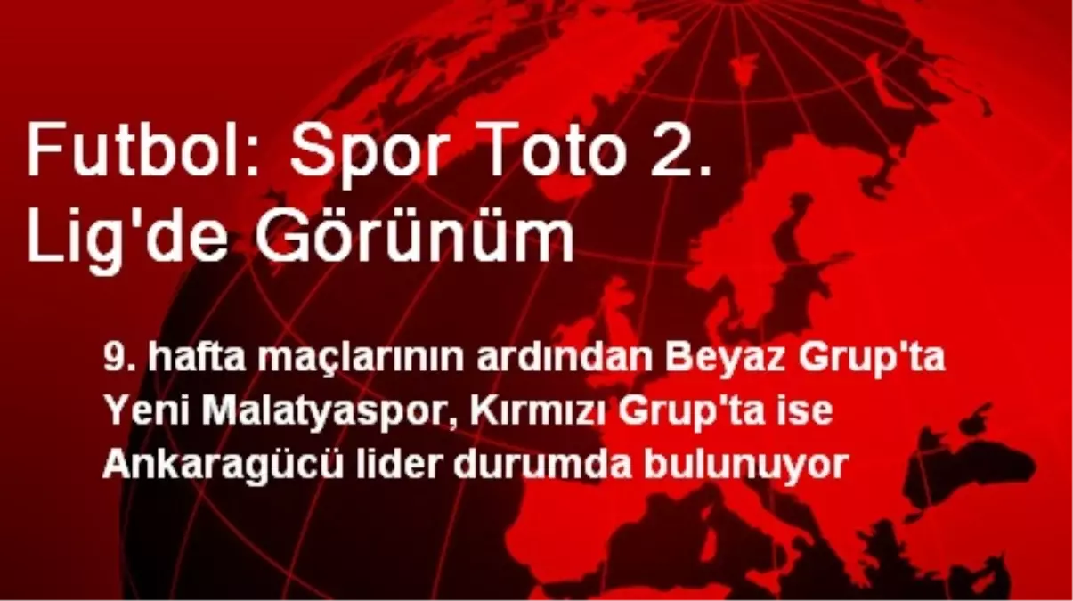 Futbol: Spor Toto 2. Lig\'de Görünüm