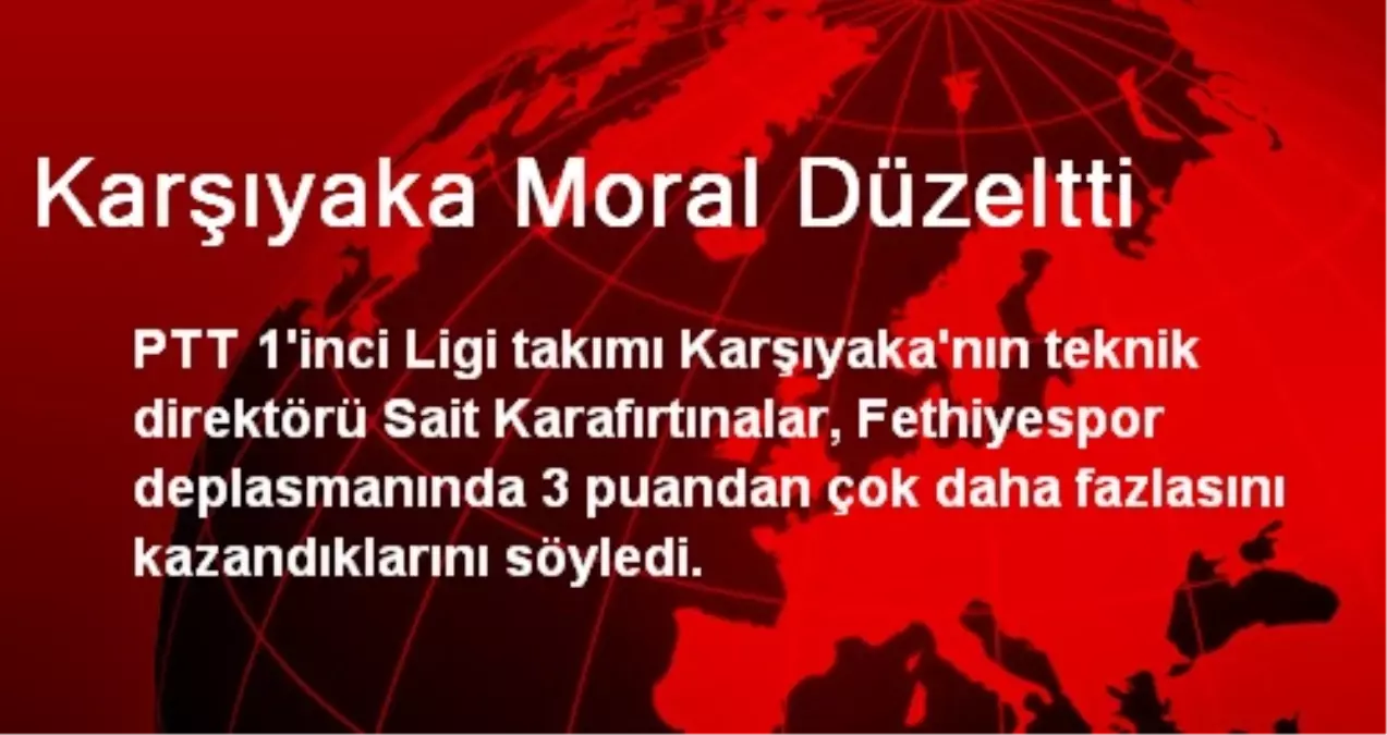 Karşıyaka Moral Düzeltti