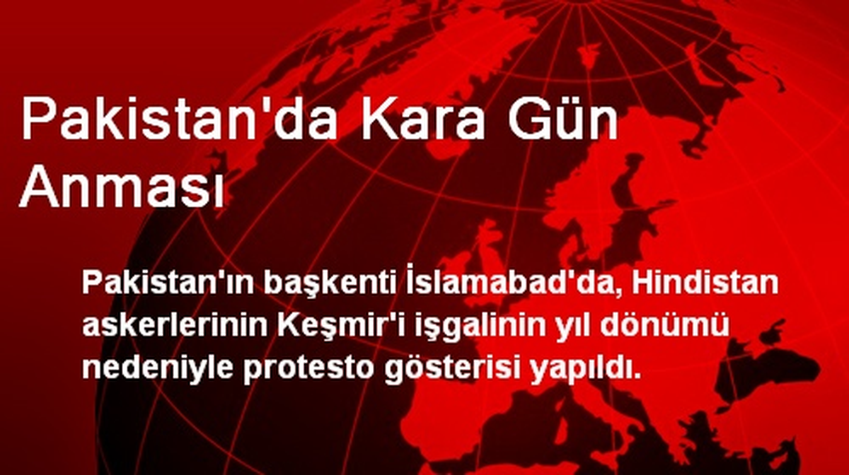 Pakistan\'da Kara Gün Anması