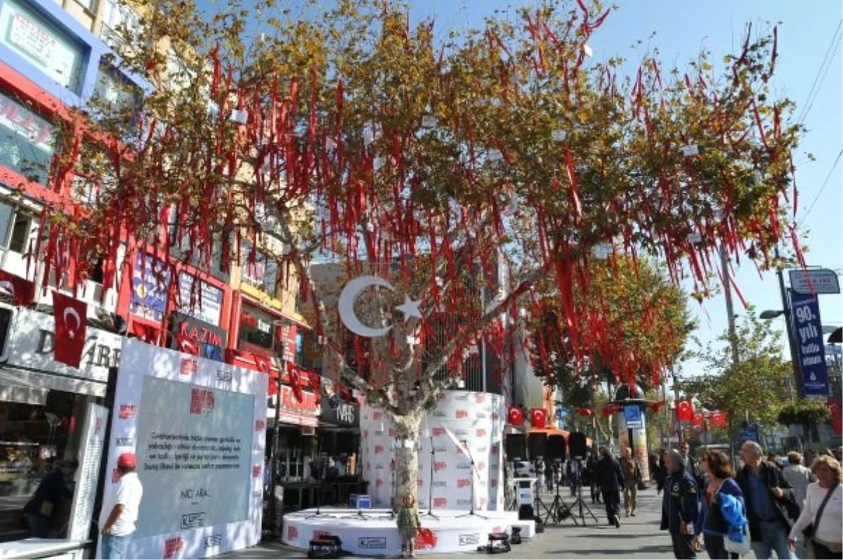 Kadıköy\'de Cumhuriyet Ağacı Kuruldu