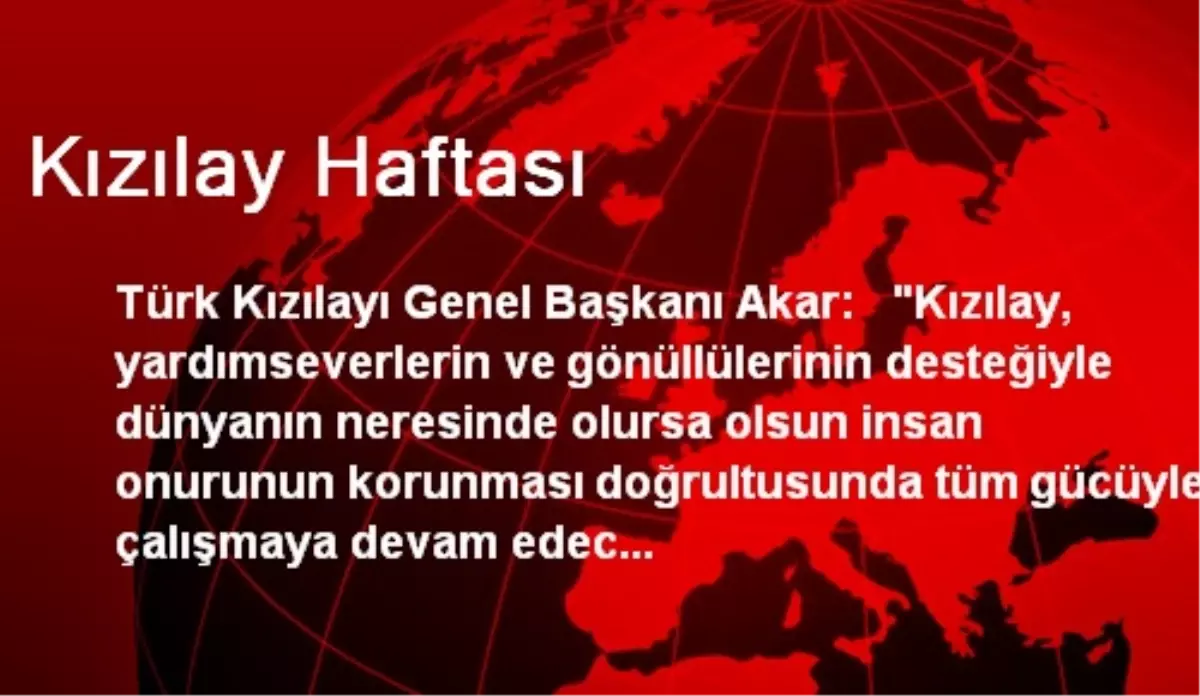 Kızılay Haftası