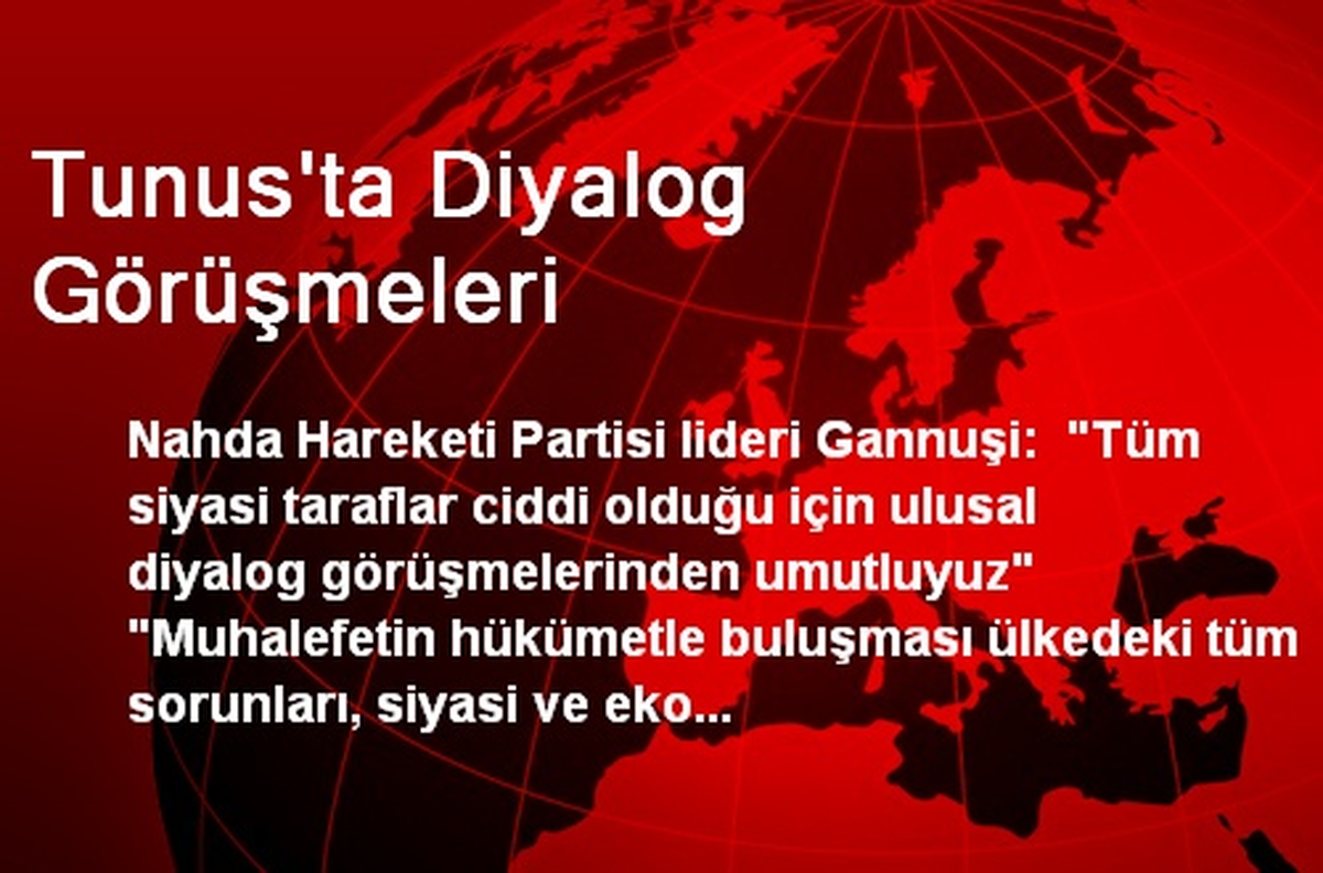 Tunus\'ta Diyalog Görüşmeleri