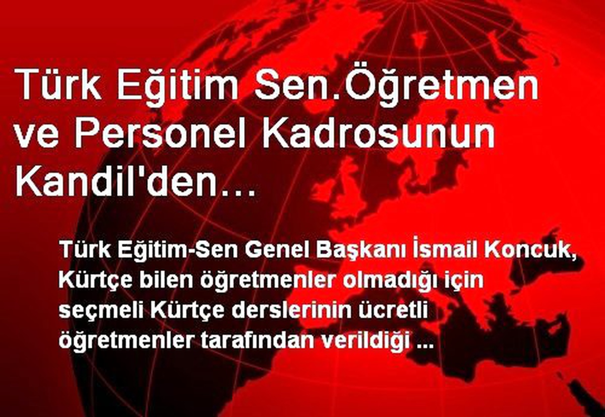 Türk Eğitim-Sen Genel Başkanı Demokratikleşme Paketine Karşı