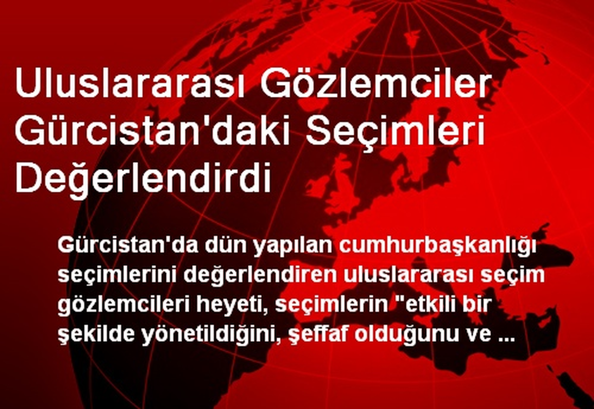 Uluslararası Gözlemciler Gürcistan\'daki Seçimleri Değerlendirdi