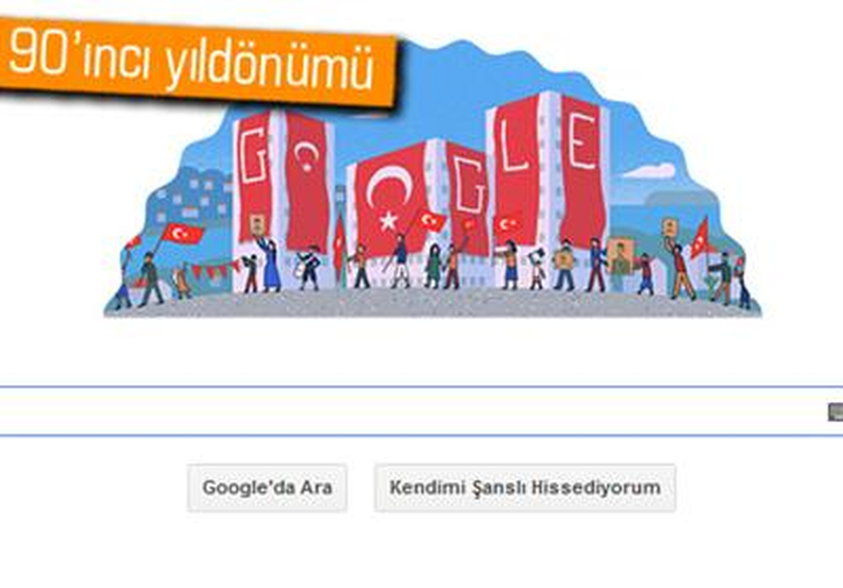 Google\'dan Cumhuriyetimizin 90\'ıncı Yılına Özel Doodle