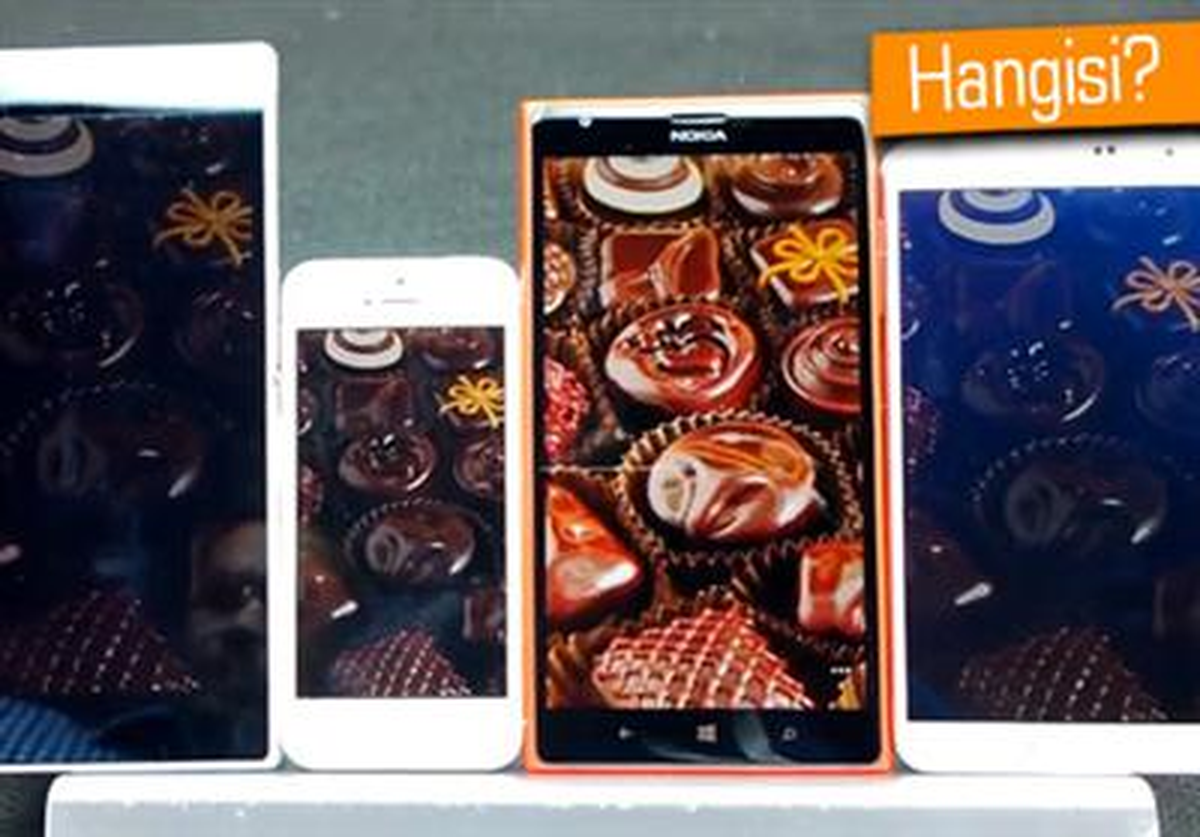 Lumia 1520 Ekranıyla iPhone 5\'in Karşısında
