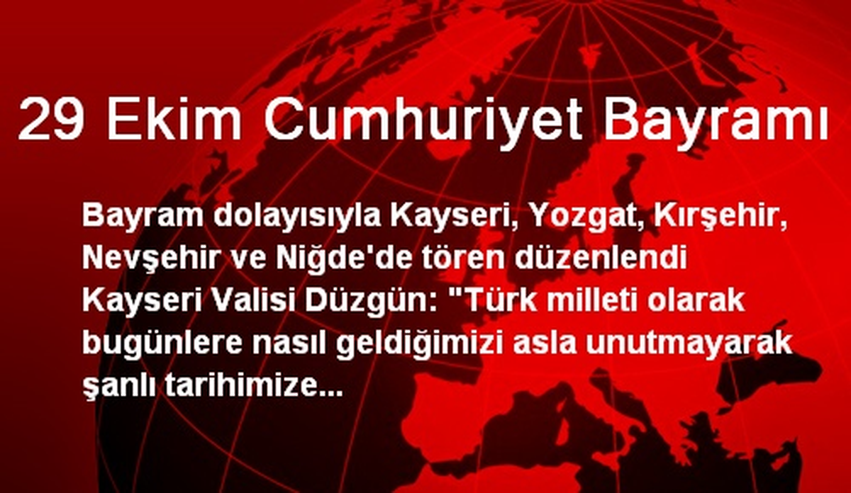 29 Ekim Cumhuriyet Bayramı