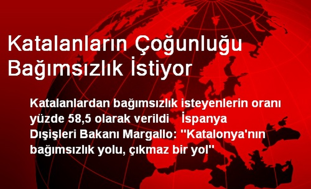 Katalanların Çoğunluğu Bağımsızlık İstiyor