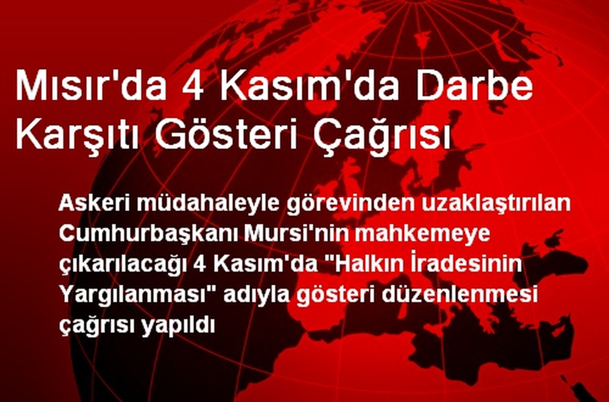 Mısır\'da Darbe Karşıtı Gösteri Çağrısı