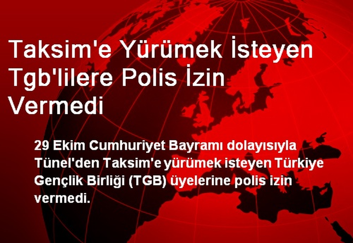 Taksim\'e Yürümek İsteyen Tgb\'lilere Polis İzin Vermedi