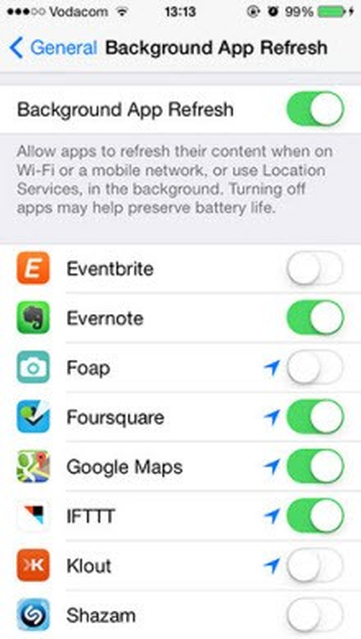 iOS 7 pilinizi "yiyorsa..."