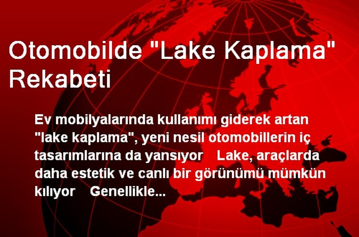 Otomobilde "Lake Kaplama" Rekabeti