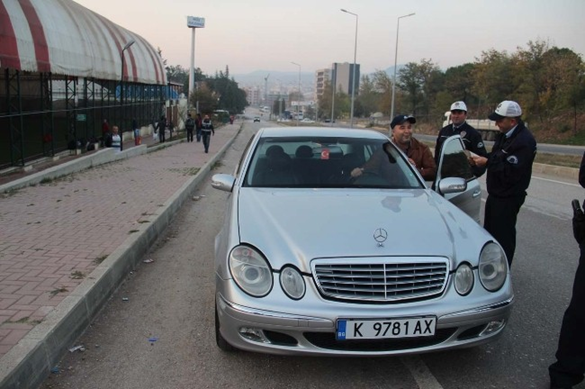 Çan\'da Yabancı Araç Kontrolü