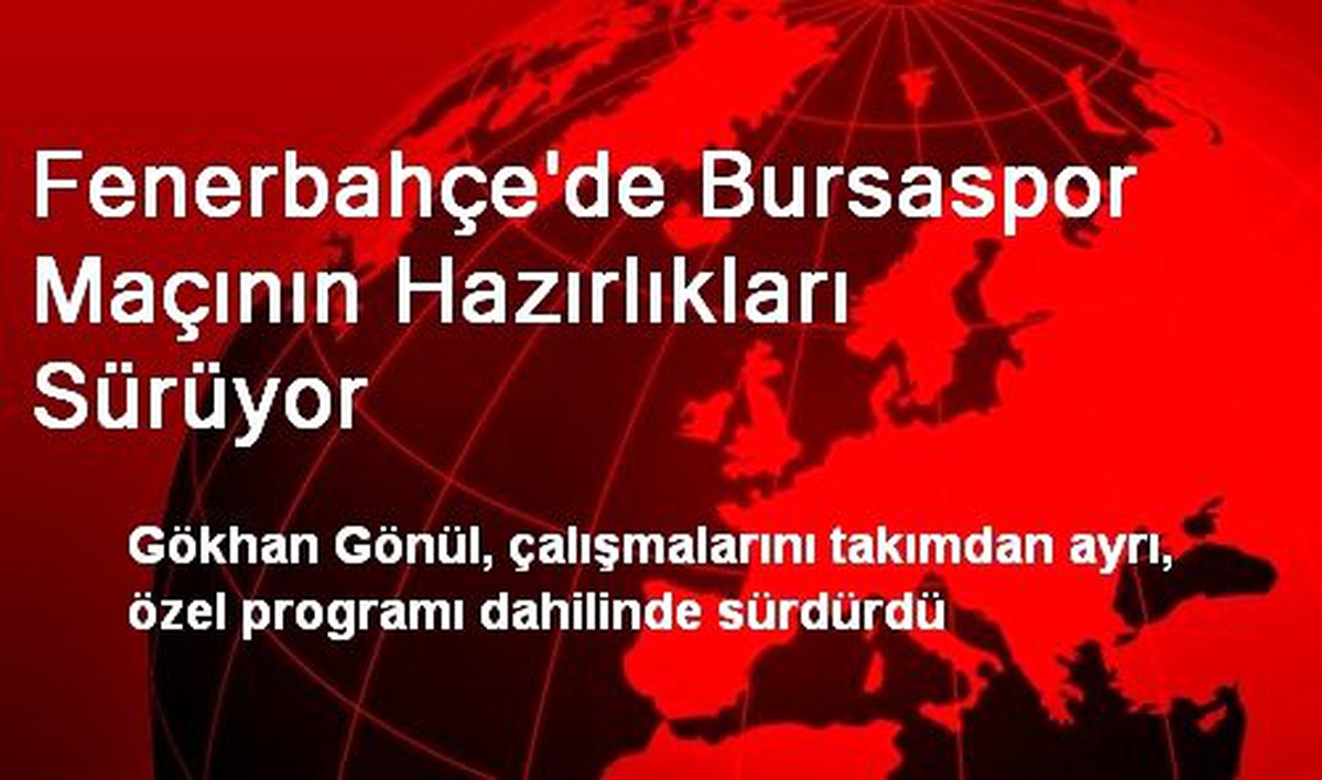 Fenerbahçe\'de Bursaspor Maçının Hazırlıkları Sürüyor