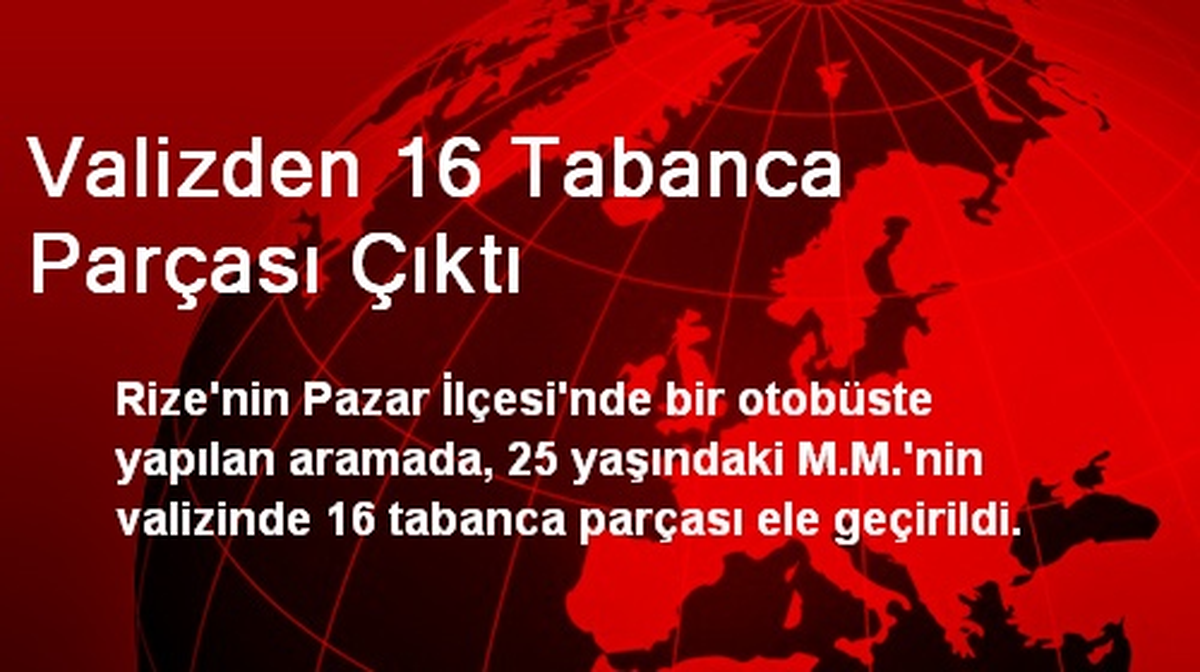Valizden 16 Tabanca Parçası Çıktı