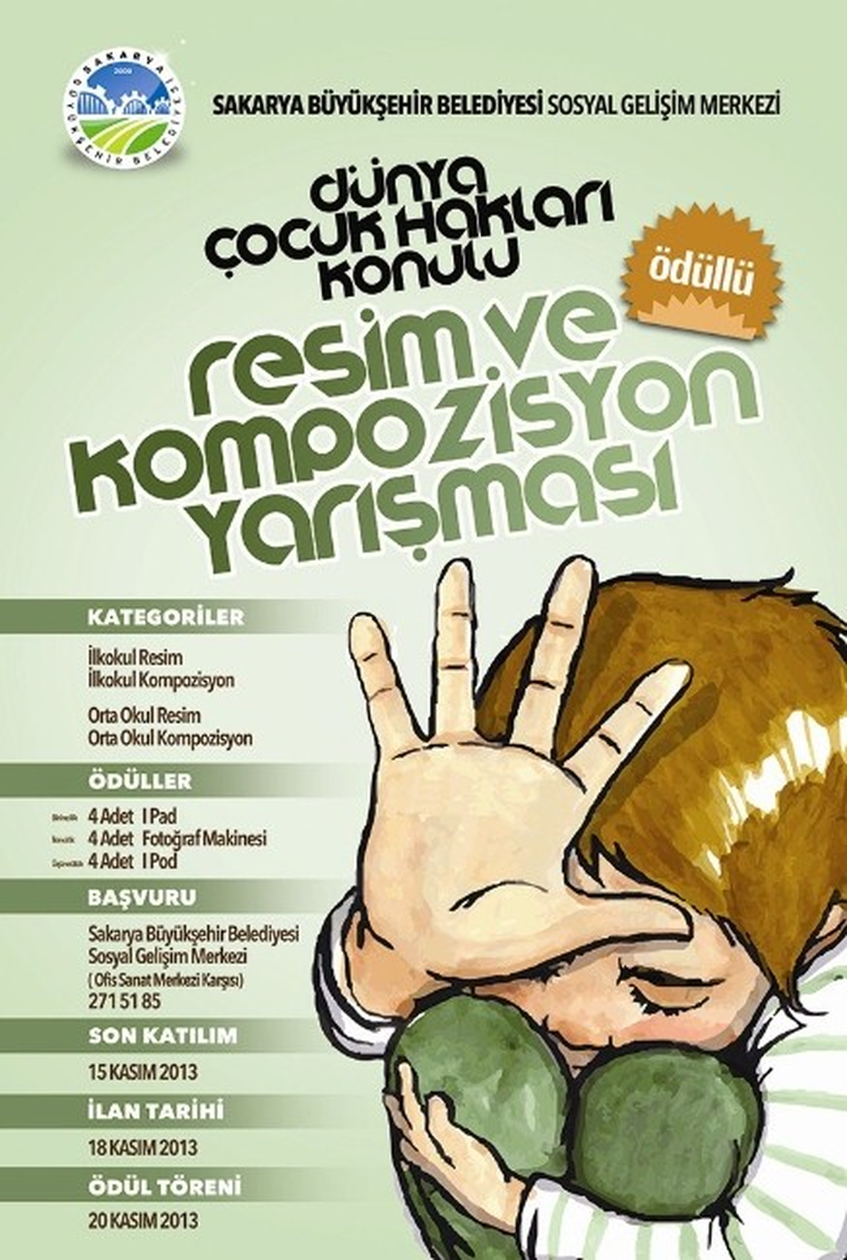 Sakarya\'da Çocuk Hakları Konulu Yarışma Düzenlenecek