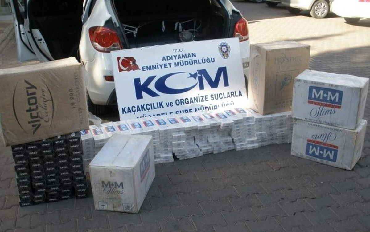Adıyaman\'da Gümrük Kaçağı Sigara Ele Geçirildi