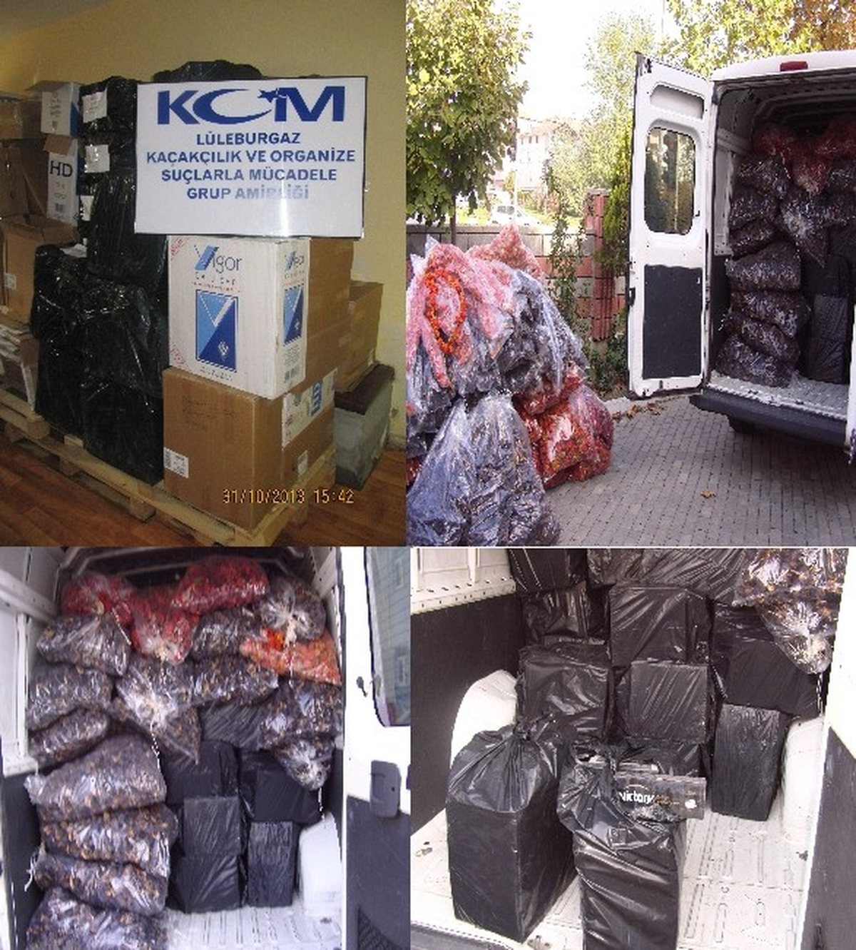 Biberler Arasında 14 Bin Paket Kaçak Sigara