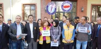 Eskişehir'de Sağlık Personeline Darp Protesto Edildi