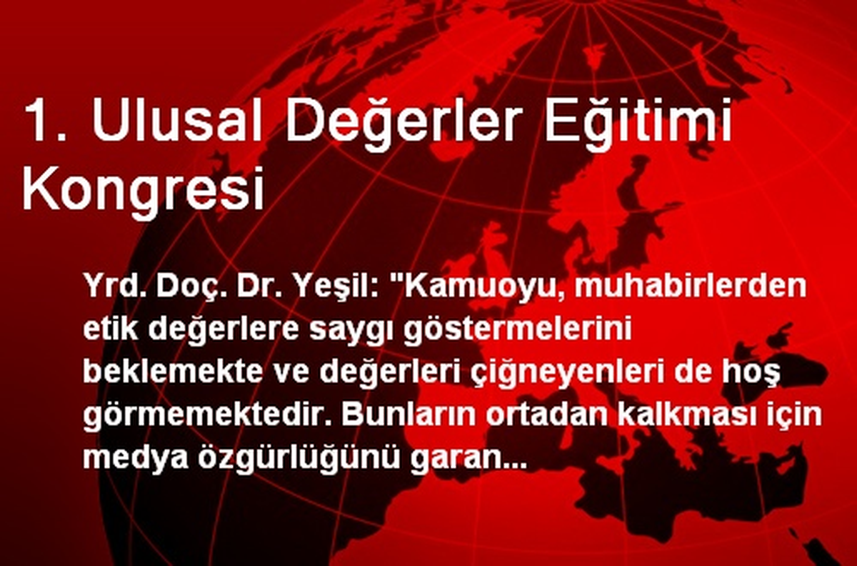 1. Ulusal Değerler Eğitimi Kongresi